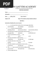 Grade 4 Mid Term Assessment - 050222