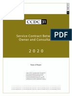 CCDC 31 E Sample Service Contract Between Owner and Consultant