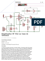 Amplificateur BF 10W Sur Base de TDA2003