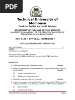 ACH 4106 Physical Chemistry I