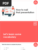 How To Nail That Presentation - Business - Vocabulary - Verb-Noun Collocations - PRESENTATIONS PART 1