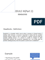 MODULE III (Part 2) : Deadlocks