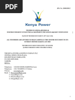 Tender Document For Electrical Equipment For Lessos 30.05.2024