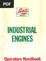 Lister Diesels, Industrial Engines, Operator's Handbook, 1984