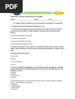 Evaluación Septiembre Lenguaje Quintos Con Tabla de Especificación