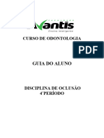 Guia Do Aluno Da Disciplina de Oclusão e Disfunções Temporo-Mandibulares 2018-1