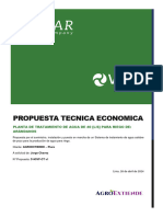 Propuesta Tecnica Economica: Planta de Tratamiento de Agua de 40 (L/S) para Riego De: Arándanos