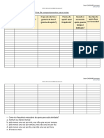 Lista de Comportamentos para Metas