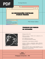 Paulo Freire y La Educación Popular