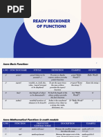 Ready Reckoner of Functions