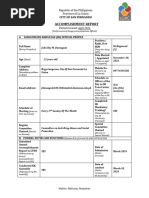 Accomplishment Report SK Kagawad John Rey