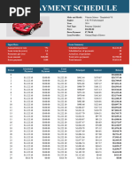 Car Payment Schedule Template