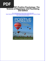 (Ebook PDF) Positive Psychology: The Science of Happiness and Flourishing 2nd Edition Download