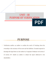 Unit III Purpose of Verification