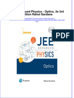 Dơnload JEE Advanced Physics - Optics, 3e 3rd Edition Rahul Sardana Full Chapter