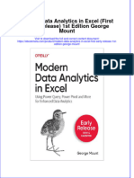 Get Modern Data Analytics in Excel (First Early Release) 1st Edition George Mount PDF Full Chapter