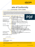 Certificate: of Conformity