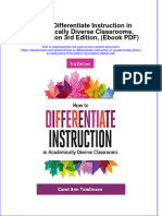 How To Differentiate Instruction in Academically Diverse Classrooms, Third Edition 3rd Edition, (Ebook PDF) Full Chapter PDF