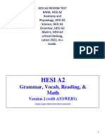 Hesi A2 Review Test Bank Hesi A2 Anatomy and Physiology Hesi A2 Science Hesi A2 Grammar Hesi A2