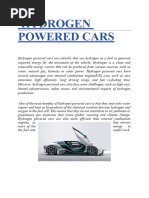 Hyderogen Powered Cars