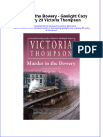 Murder in The Bowery - Gaslight Cozy Mystery 20 Victoria Thompson PDF Full Chapter