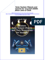 PDF Measure Solar System Objects and Their Movements For Yourself 2009th Edition John D Clark All Chapter