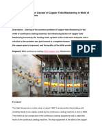 Analysis of Common Causes of Copper Tube Blackening in Mold of Billet Casting Machine