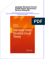 Dơnload Fractional-Order Electrical Circuit Theory (CPSS Power Electronics Series) Zhang Bo Full Chapter