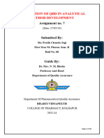 Assignment No.07 Application - of - QBD - in - Analytical - Method Roll No.08