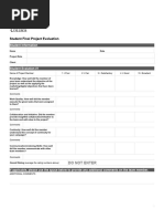 Student Evaluation Form