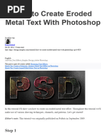 How To Create Eroded Metal Text With Photoshop