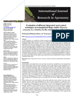 Evaluation of Different Integrated Weed Control Techniques On Transplanted Finger Millet (Eleusine