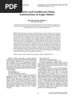 Relative and Conditional Clause Constructions in I