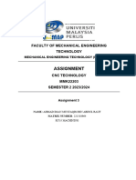 CNC Technology Assignment 3 Ahmad Iman Mustaqim