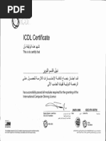 ICDL Certificate: This Is To Certify That