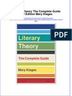 Dơnload Literary Theory The Complete Guide 2nd Edition Mary Klages Full Chapter