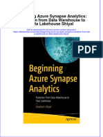 Get Beginning Azure Synapse Analytics: Transition From Data Warehouse To Data Lakehouse Shiyal PDF Full Chapter