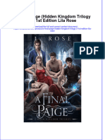 A Final Paige (Hidden Kingdom Trilogy #3) 1st Edition Lila Rose PDF Full Chapter