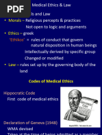 Medical Ethics & Law - Handout