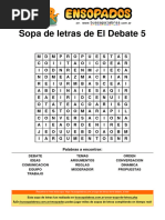 Sopa de Letras de El Debate - 5