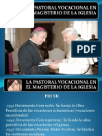 La Pastoral Vocacional en El Magisterio