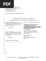 MIchael Foster Plaintiff Against Philip T. Gildre Aka Tom Gildred ProSe Mich Demurrer-MTS-Cross-Complaint-Plaintiff