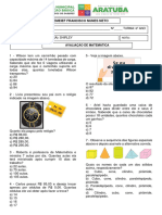 Avaliação de Matemática - 6º Ano