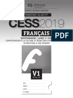 CESS - 2019 - Francais Questionnaire Et Portefeuille de - Ressource 15512 6AB