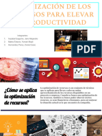 Optimización de Los Recursos para Elevar La Productividad