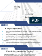 Week 7 - Analyzing Business Markets