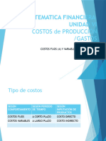 Matematica Financiera Unidad Vi: Costos de Producción /gastos