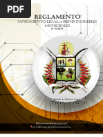 Reglamento Saneamiento Legal de Bienes Inmuebles Municipales