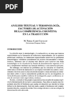 Analisis Textual y Terminologia