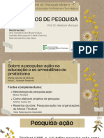 Apresentação - Artigo Pesquisa-Ação - Metodologia de Pesquisa